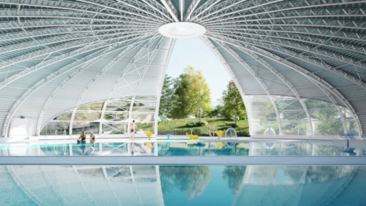 À Achicourt, piscine tournesol réhabilitée par Z Architecture